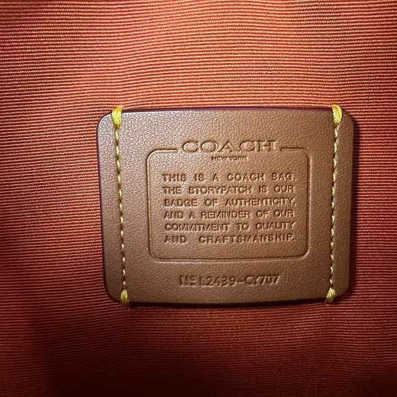 Coach Kailey Shoulder/Crossbody Bag In Leather/Silver/Deep Orange CY707 NWT - Picture 8 of 8